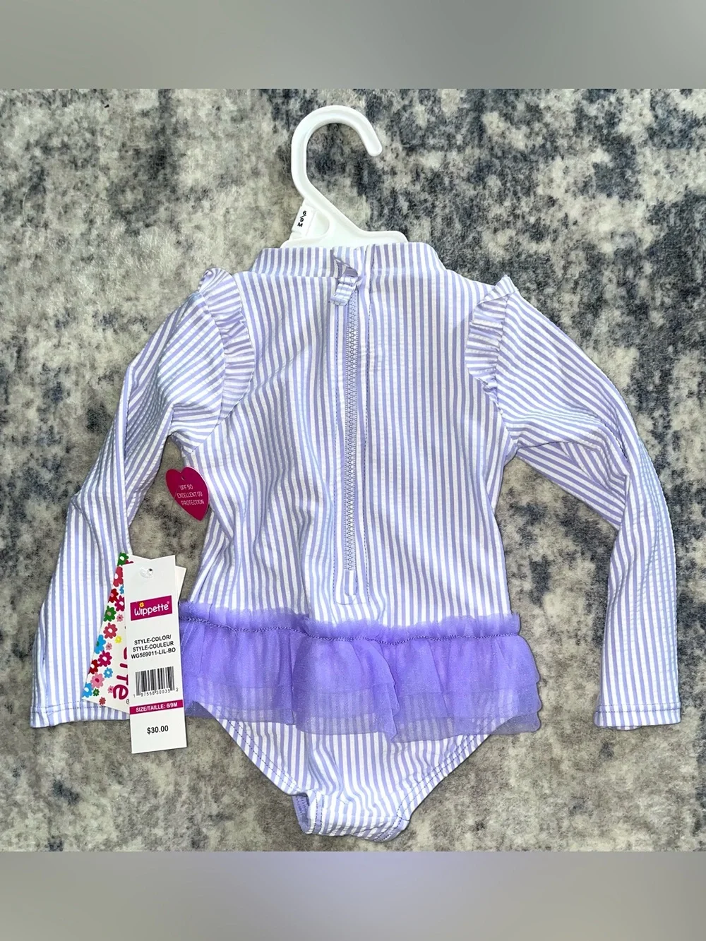Wippette long sleeve swimsuit size 6-9 months